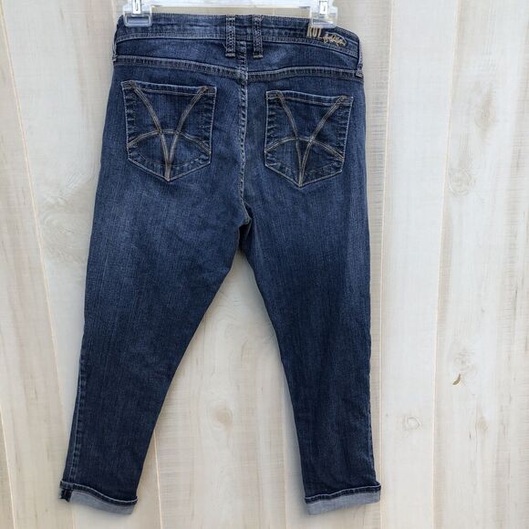 Kut from the Kloth Women's Jeans Blue 6 Denim Katy Boyfriend Slim Cropped Pants - Picture 6 of 9